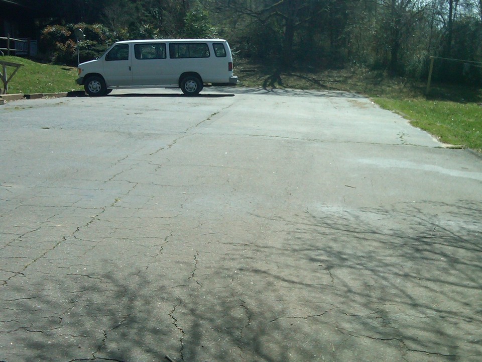 parking lot at motel